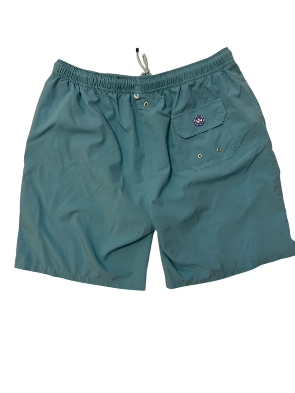 Peter Millar Teal Blue Casablanca Seaside Swim Trunks Magic Print UPF 50+